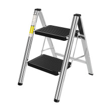 2 Step Slim Folding Ladder-Lightweight Space-Saving, Indoor Outdoor Use for Kitchen, RV,Truck,Cabinets,Foldable Design, Non-Slip Feet, 330Ibs Capacity