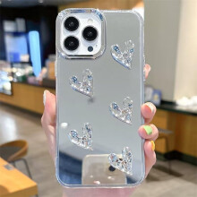 Heart Mirror Glitter Design Shockproof Slim TPU Protective Cover for Oppo Reno6 4G / Find X3 Lite