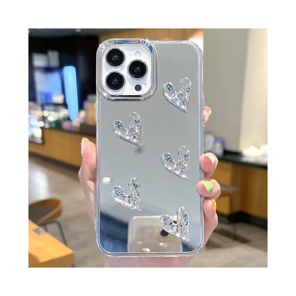 Heart Mirror Glitter Design Shockproof Slim Tpu Protective Cover For Oppo Reno6 4G / Find X3 Lite 9092120363555