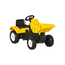 Kids Ride on Tractor No Power Pedal Go Kart with Manual Control Bucket for 3-6 Years Old