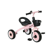Kids Trike, Tricycle, with Adjustable Seat, Basket, Bell, for Ages 2-5 Years - Pink