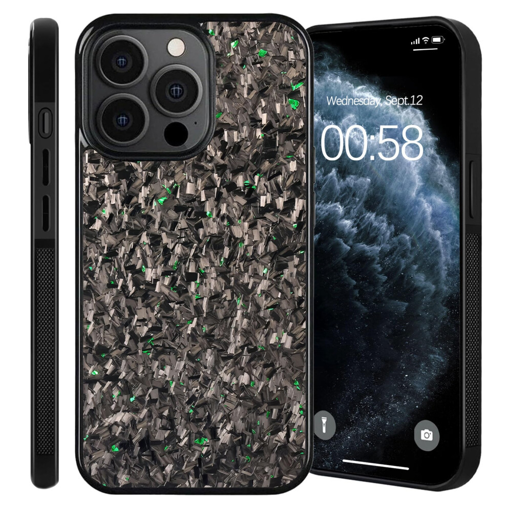 Forged Carbon Fiber Case For Iphone 11 Pro Magsafe Compatible Shockproof Slim Protective Cover Green 9092120363746