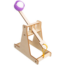 STEM Catapult Kit for Kids, Wooden Building Set, HandsOn Physics Experiment Toy Ages 7 and Up
