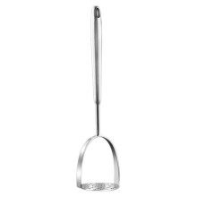 Monobloc Stainless Steel Potato Masher, Satin Finnish Kitchen Utensil with Wide Mashing Plate