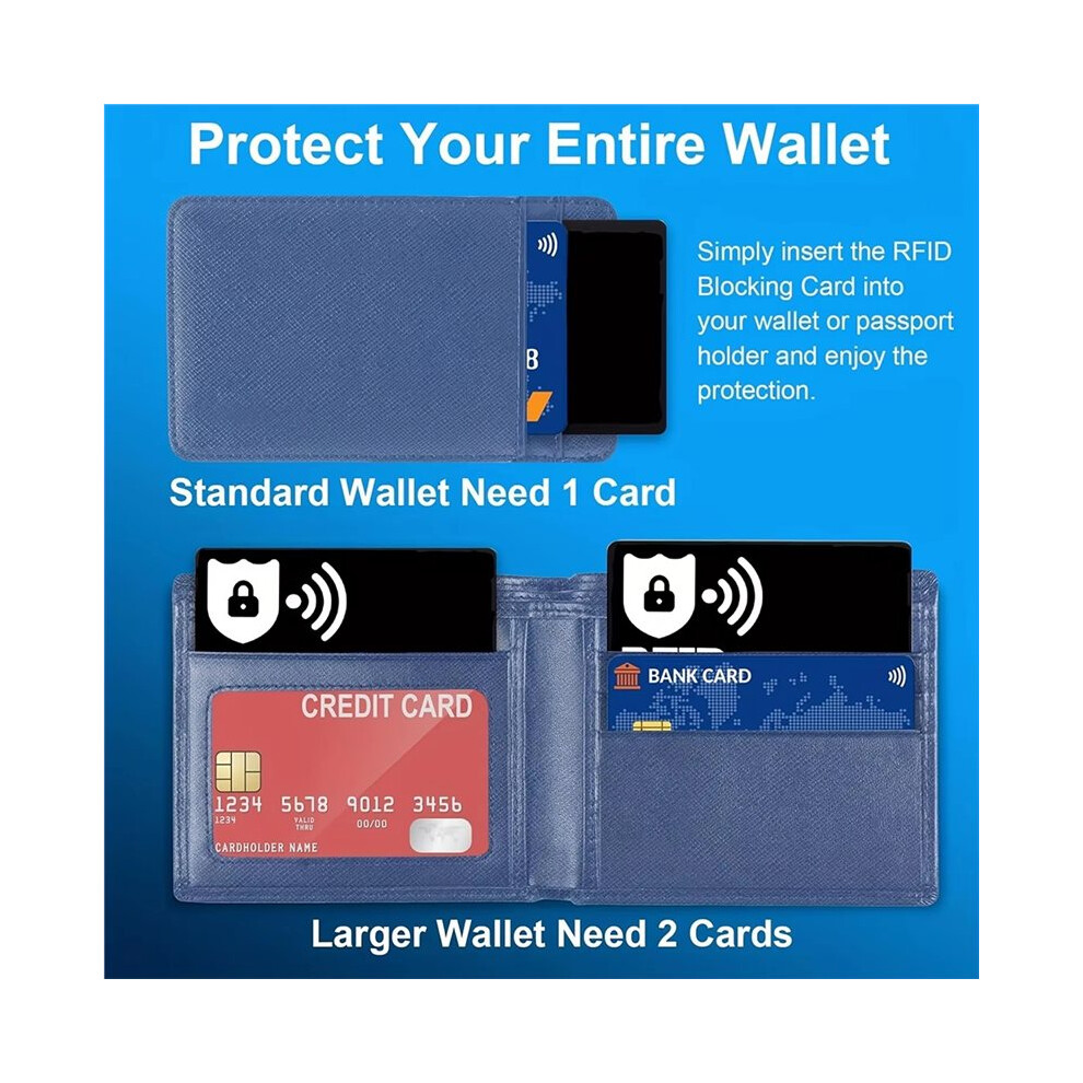 5Pcs Cards, Rfid Blocking Premium Contactless Nfc Debit Credit Card Passport Protector Blocker Set, Slim D 6033538424745