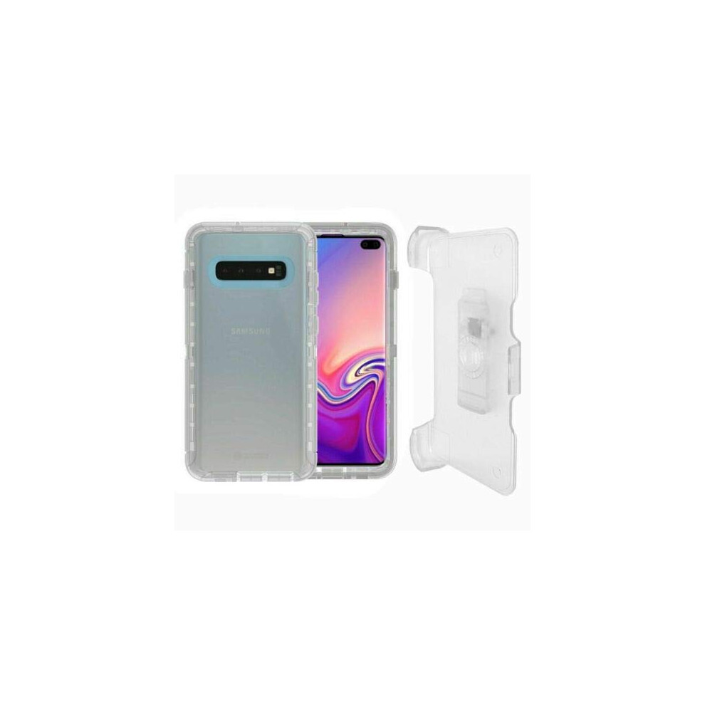 Case For Galaxy S10 Plus Clear Duallayer Shockproof Cover With Antidrop Impact Defense And Grip Handling Black 9092120364026