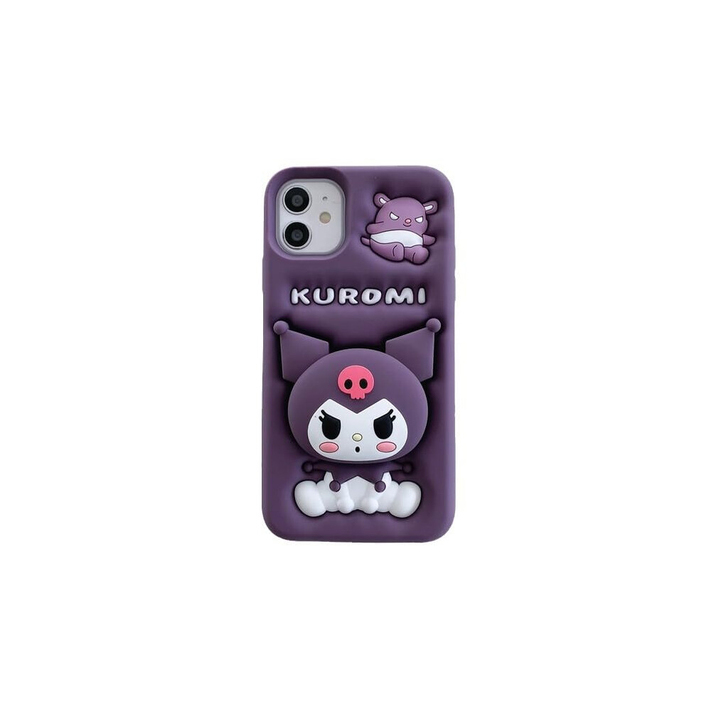 3D Cartoon Shockproof Silicone Case With Foldable Stand For Iphone 11 Blue 9771547737872