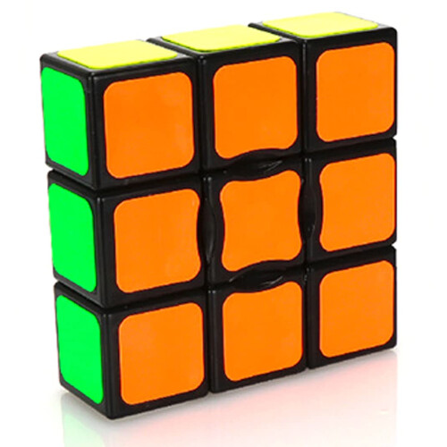 1x3x3 Speed Cube for Beginners, Smooth Fast Turning Mini Magic Cube Puzzle Black