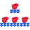 48Pcs Reusable Plastic Ice Cream Bowls Hat Shape for Kids Storage 1