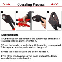 Wire Cutters, Ratchet Cable Wire Cutter, 325C Ratchet Cable Cutter for Electricians, Electrical Work and Home DIY