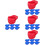 48Pcs Reusable Plastic Ice Cream Bowls Hat Shape for Kids Storage 5