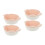 4Pcs Ceramic Bakeware Set Pink Baking Bowls Dishwasher Microwave Safe 3