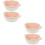 4Pcs Ceramic Bakeware Set Pink Baking Bowls Dishwasher Microwave Safe 5