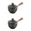 2Pcs Practical Black Ceramic Teapot Side Handle Filtered Tea Kettle 4