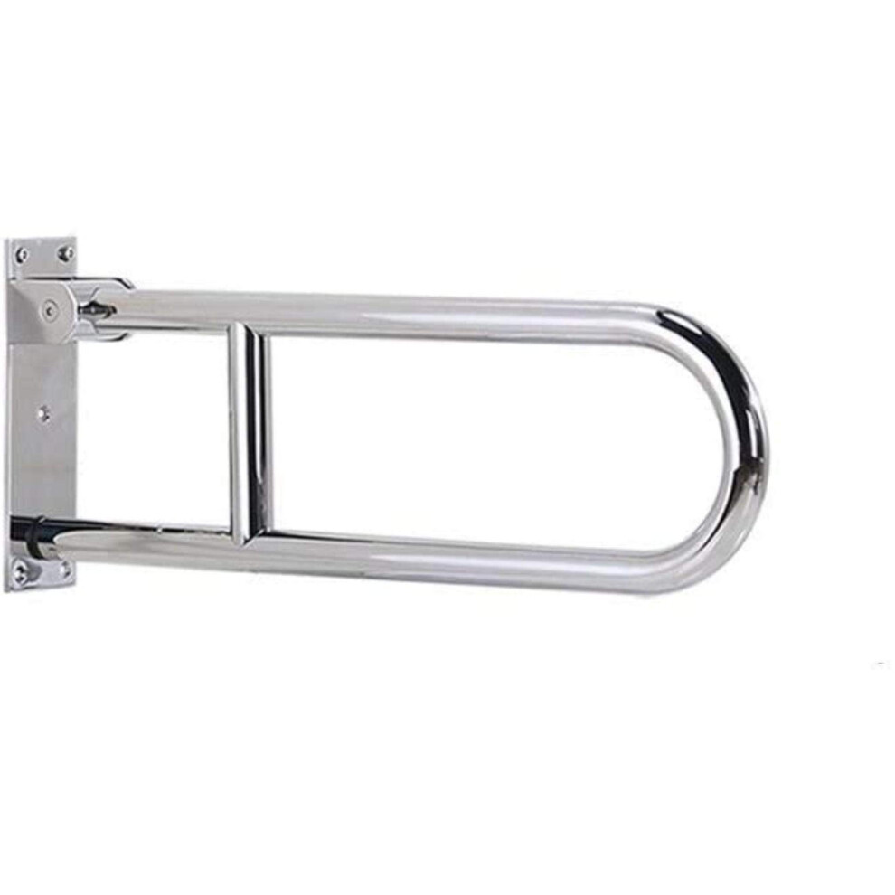 Stainless Steel Bathroom Grab Bar with AntiSlip Foldable UShaped Design for Elderly and Disabled, Brushed Finish