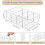 Eidoct 2 Pack Clear Stackable Food Storage Organizer Bins with Removable Divider (4-Compartment Pantry & Fridge Containers) 2