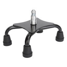 Quad Foot Stainless Steel Walking Cane, 19mm Tube