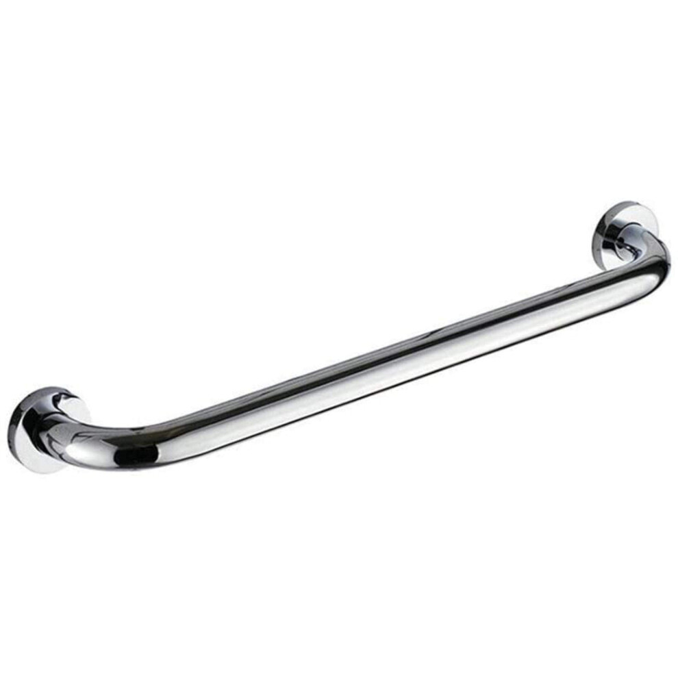 Chrome Wall Mounted Grab Bar with AntiSlip Safety Grip for Elderly, Durable Bathroom Handrail