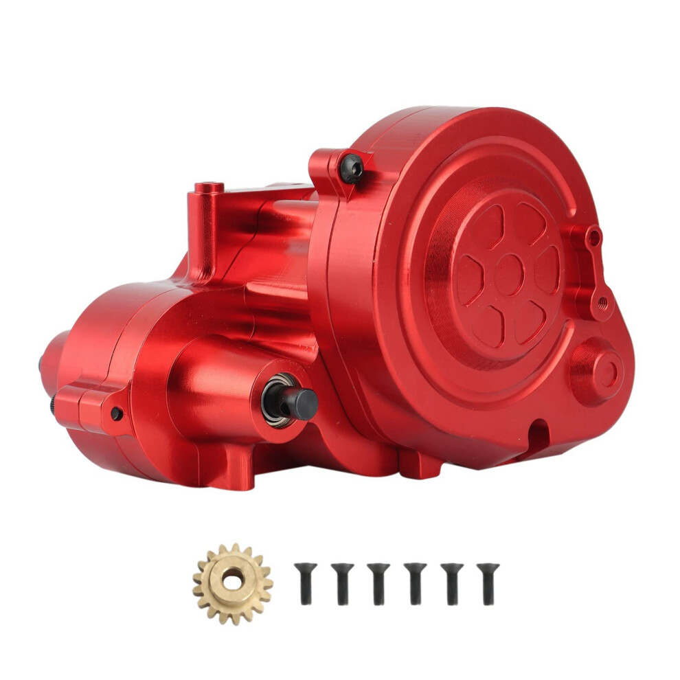 Metal Gearbox Rc Crawler Transmission Upgrade For Axial Rbx10 Ryft, Aluminum Housing, Strength Red 9351714765947