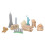10pcs World City Miniatures – Multicolor 2-9 cm 1