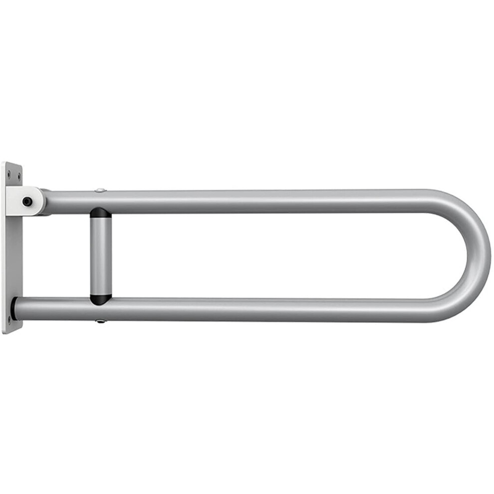 Foldable Toilet Grab Bar 23.6 Inch Wall Mounted Aluminum Safety Rail for Elderly and Disabled