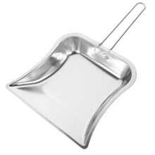 Stainless Steel Dustpan with Ergonomic Non‑Slip Grip, Handheld Cleaning Shovel for Home and Office
