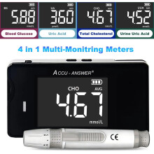 4 in1 Blood Glucose Uric Acid Cholesterol Test Kit