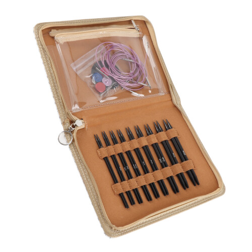 Circular Knitting Needles Set 3-6mm Interchangeable Ergonomic with  Storage Bag 2