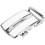 Men's Solid Buckle Automatic Ratchet Leather Belt Buckle In the middle with an -Silver 1