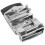 Men's Solid Buckle Automatic Ratchet Leather Belt Buckle In the middle with an -Silver 5