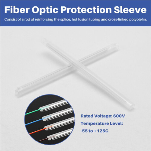 2,5 mm Diam. Glasvezel Beschermhoes, Warmtekrimpbare Buis 100 Stuks 2