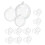 30Pcs Plastic Hollow  Christmas Hollow  Decoration  Sky Window Transparent  Candy Packaging Box 2