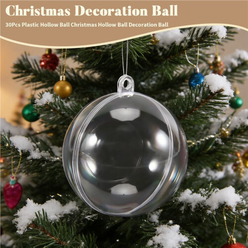 30Pcs Plastic Hollow  Christmas Hollow  Decoration  Sky Window Transparent  Candy Packaging Box 2