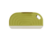 Silicone Squeegee Set for Kitchen Bathroom and Window, NonScratch Blade, Streak Water Removal (Green 3pcs)