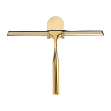 Gold Finish Window Squeegee Stainless Steel Shower Glass Cleaner with Ergonomic Non Slip Grip