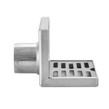 L Shape Stainless Steel Corner Floor Drain for Bathroom Shower, Leak Fast Water Discharge