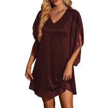 A sparkly cocktail dress for women, perfect for-dep red XXL