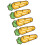 5Pcs Kitchen Pot Lid Rest Pad Carrot Shape Utensils-Yellow 1