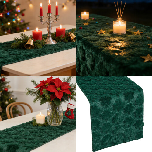 Long Shamrock Embroidered Table Runner Dining Table-33x183cm 1