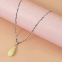 (0889 long water drop)2026 Hot!!   Hot selling popular luminous pendant necklace arrow water drop love cross hollow luminous necklace for women