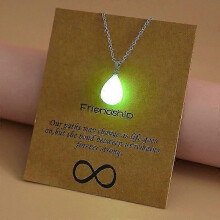 (0892 water drop)2026 Hot!!   Hot selling popular luminous pendant necklace arrow water drop love cross hollow luminous necklace for women