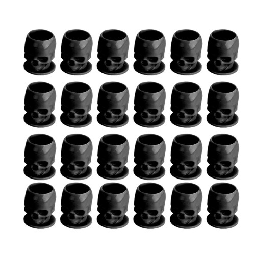 600pc Skull Ink Cups Base 1.5x2cm Black Pink White 1