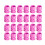 600pc Skull Ink Cups Base 1.5x2cm Black Pink White 3