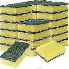 24 Pack Sponge Scrubber Scouring Pad Efficient Scratch Free Cleaning