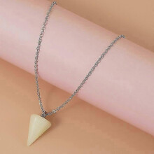 (0893 pointed cone)2026 Hot!!   Hot selling popular luminous pendant necklace arrow water drop love cross hollow luminous necklace for women