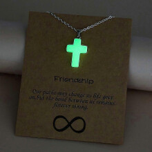 (1707 cross)2026 Hot!!   Hot selling popular luminous pendant necklace arrow water drop love cross hollow luminous necklace for women