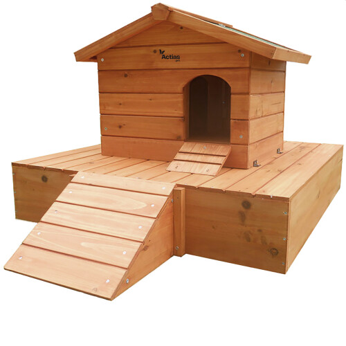 Actiaspet Wooden Floating Duck House Platform