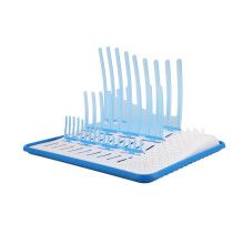 Baby Bottle Drying Rack with Removable Drainer Tray, Compact Countertop Stand for Newborns