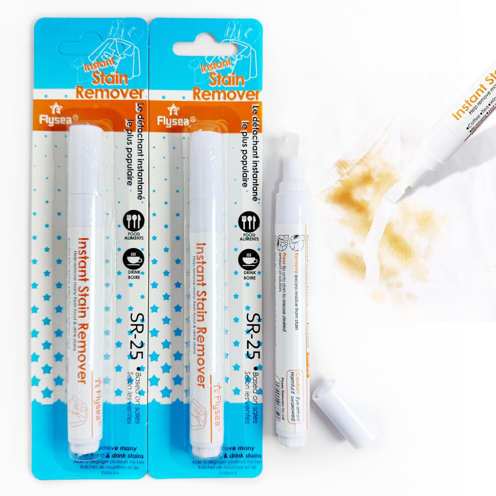 White 2Pcs Bleach Pen For Clothes Stain Removal, Precise Application For Fabric, Quick Spot Treatment