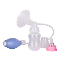 Manual Breast Pump with Pressure Valve Controlled Suction, Integrated 2 in 1 Feeding Bottle, Travel Ready
